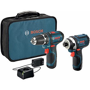 Bosch 12V Max Li-Ion Drill/Driver & Impact Driver Combo Kit w/ 2x Batteries $99 + Free Shipping