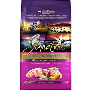 Free 4-lbs Bag of Zignature Zssential Formula Dog Food (Printable Coupon)