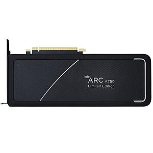 Intel Arc A750 8GB GDDR6 PCIe 4.0 x16 GPU Video Card + 2 Games & 3 Creative Apps $225 + Free Shipping