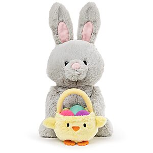 10" Gund Kids' Easter Bunny Plush Toy w/ Basket (Gray) $7.47 + Free Shipping w/ Prime or on $35+