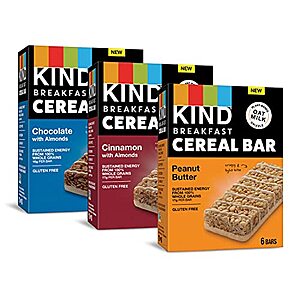 18-Count KIND Cereal Breakfast Bars (Variety Pack) $11.90 w/ S&S + Free Shipping w/ Prime or on $25+