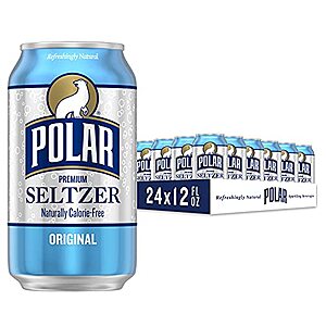 24-Pack 12-Oz Polar Seltzer Water (Original) $7.80 w/ S&S + Free Shipping w/ Prime or on $25+