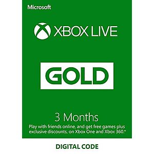 3-Month Xbox Live Gold Subscription (Digital Delivery) $6.15