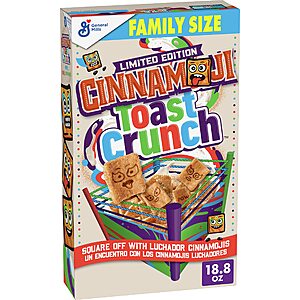 18.8-Ounce Cinnamon Toast Crunch Cereal $3.15