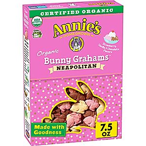 7.5-Oz Annie's Organic Neapolitan Bunny Graham Snacks (Non-GMO) $2.87 + Free Shipping w/ Prime or Orders $25+