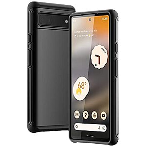 JETech Pixel 6a Dual Layer Phone Cover / Case $6;  Screen Protector $4 AC