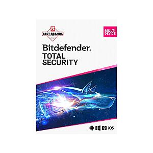 Bitdefender Total Security 2023 - 5 Devices / 1 Year - Download $15 at Newegg
