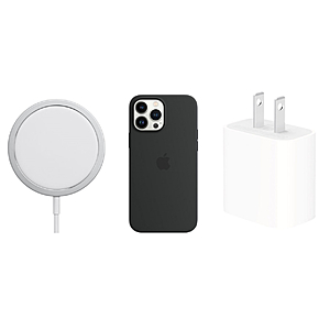 Apple iPhone 13 Silicone Case + 20W USB-C Adapter + MagSafe Charger Bundles $77 each & More + Free S/H