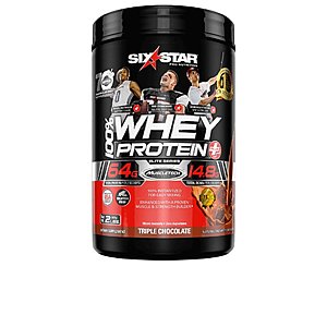 Six Star Pro Nutrition 100% Whey Protein Plus, 64g total protein per 2 scoops Ultra-Pure Whey Protein Powder, Triple Chocolate, 2 Pound for as low as $9.88 AC & SS @ Amazon $9.88