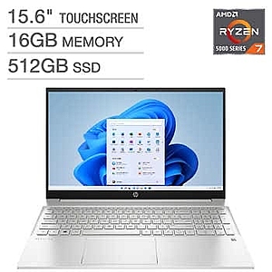 HP Pavilion 15.6" Touchscreen Laptop - AMD Ryzen 7 5825U - 1080p - Windows 11 - $499