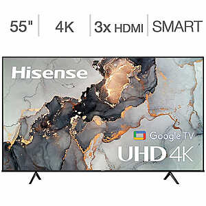 Costco.com ONLINE only: TWO Hisense 55" Class - A65H Series - 4K UHD LED LCD TV's (Model 55A65H) for $419.98, free s/h