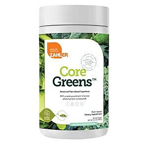 Zahler Core Greens, Superfood Greens Powder Supplement For $17.97 (usually $30) Plant Based, Kosher, 30 Servings