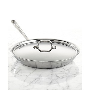 All-Clad D3 12-Inch Stainless Steel Covered Fry Pan $90.99 at Macy's
