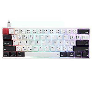 EPOMAKER SKYLOONG AK61 61 Keys Hot Swappable Programmable Mechanical Keyboard with RGB Backlit, PBT/ABS Keycaps, NKRO, IP6X Waterproof, Custom Layout for Mac/Win for $47.99 to $60.