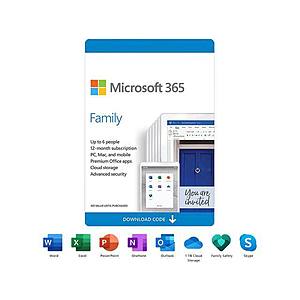 Microsoft 365 Family (6 user) + AVG Internet Security 5 Devices $59.98