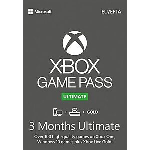 3 Months Xbox Game Pass Ultimate Subscription [Instant e-delivery] $27