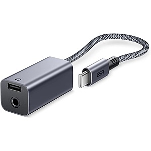 Prime Members: ESR 2-in-1 USB C to 3.5mm Headphone Adapter w/ PD Fast Charging $7.90 + Free Shipping