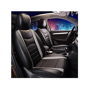 FH Group Faux Leather Universal Front Car Seat Covers (Black/Gray) $30 + Free Shipping w/ Prime