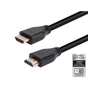 2x Monoprice 10ft 8K Certified Ultra High Speed HDMI Cable - HDMI 2.1, 8K@60Hz, 48Gbps, CL2 In-Wall Rated, 28AWG, Black - $14 w/ Free Shipping @ Monoprice