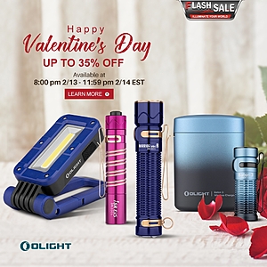 Valentine's Day Discount at Olightstore - Up To 35% OFF $97.44