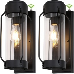 2-Pack Hykolity Dusk to Dawn Outdoor Wall Lanterns $24.99 + Free shipping w/ Prime or $25+