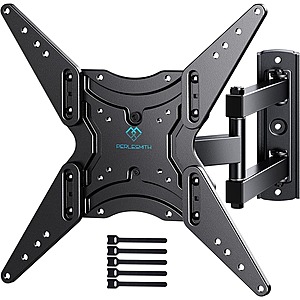 PERLESMITH Full Motion TV Wall Mount for 26-55 Inch TVs Holds Up to 70lbs $12.90