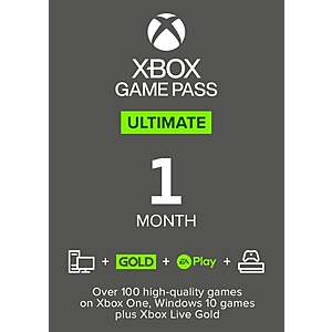 1-Month Xbox Game Pass Ultimate Membership (Digital Code, Stackable) $8