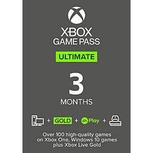 3-Month Xbox Game Pass Ultimate Membership (Digital Code) $24.70