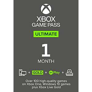 1-Month Xbox Game Pass Ultimate Subscription (Non-Stackable Digital Code) $2.50