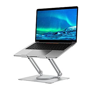 SOUNDANCE Adjustable Laptop Stand with 360° Rotating Heavy Base $19.99