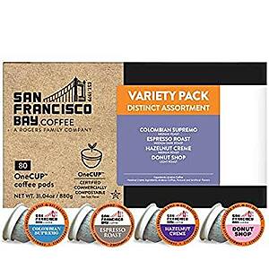 80-Count San Francisco Bay OneCUP Distinct Assortment Coffee Pods (Keurig) $18.50 w/ S&S & More + Free S&H