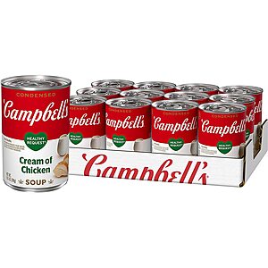 12-Pack 10.5-Oz Campbell's Condensed Healthy Request Cream of Chicken Soup $12 & More w/ S&S