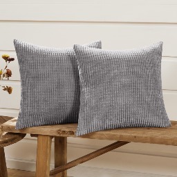 2-Pack Deconovo Corduroy Throw Pillow Covers with Stripe Pattern -$4.67~$7.65 + Free Shipping w/ Prime or orders $25+