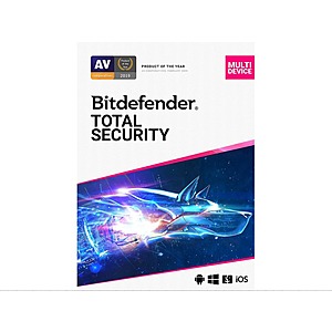 1-Year Bitdefender Total Security 2022 Digital Download (10 Devices) $18.99