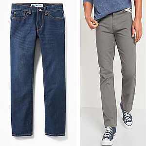 Old Navy: 5 x Kids Jeans $30 ($6 ea) OR 4 x Adult Jeans/Twill Pants & 1 x L/S Tee $33 ($8.25 per Jean)  AFTER $20 Super Cash Redemption + FS [valid 3/6]