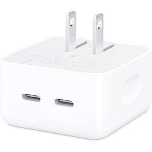 Apple 35W Dual USB-C Port Compact Power Adapter - $45.00 + F/S - Amazon