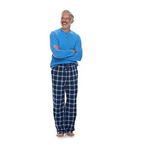 Kohl's Clearance up to 90% Off + 15% Off: Men's Sleep Henley & Flannel Pants Set $3.40 & More + Free S&H on $75+