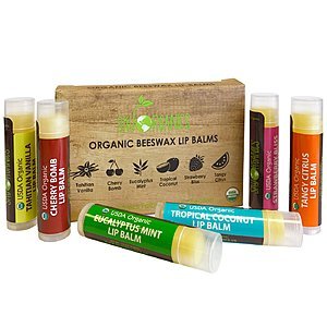 6 Pack Sky Organics Lip Balm - USDA Organic – Assorted Flavors  - Made in USA - $6.35 AC & S&S ($5.16 AC & 5 S&S Orders) + Free Shipping - Amazon