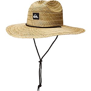 Men's Quiksilver Pierside Lifeguard Beach Sun Straw Hat (Natural/Black) $14