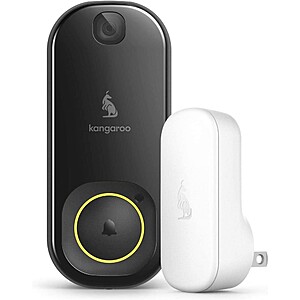 Kangaroo Smart Photo Doorbell + Indoor Chime $19.99 + Free Shipping