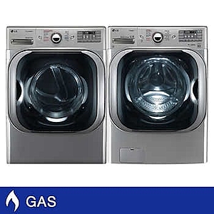 Costco LG 5.2CuFt Mega Capacity Washer with TurboWash Technology 9.0CuFt Mega Capacity GAS SteamDryer with Optional Pedestals - $1949.99