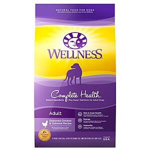30-lbs Wellness Complete Health Dry Dog Food (Various) $31.85 & More w/ Repeat Delivery