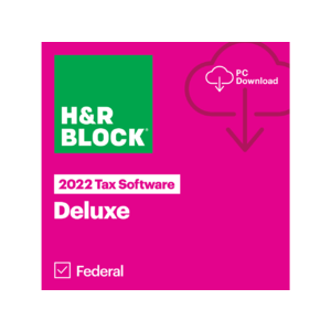 H&R Block 2022 Tax Software (Physical/PC/Mac Digital Download): Deluxe $15 & More