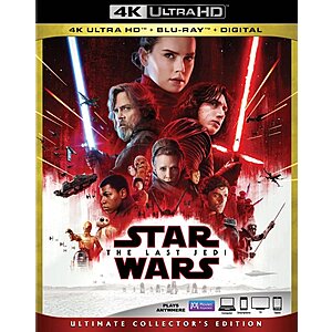 DMI: Star Wars The Last Jedi [4K Ultra HD + Blu-ray + Digital Code] 900 Disney Movie Insiders Reward Points