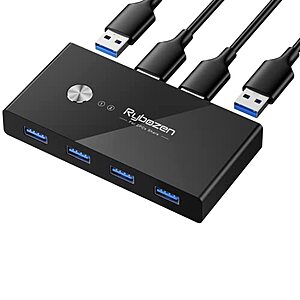 USB 3.0 Switch Selector 2 Computers Sharing 4 USB Devices KVM Switch Hub 11.99 $11.99