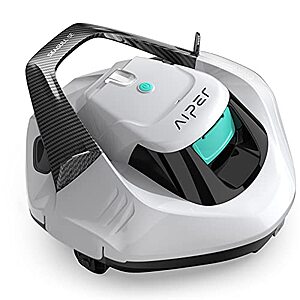 AIPER Cordless Robotic Pool Cleaner, Pool Vacuum with Dual-Drive Motors, Self-Parking Technology, Lightweight, Perfect for Above-Ground/In-Ground Flat Pools up to 40 Feet $198.39