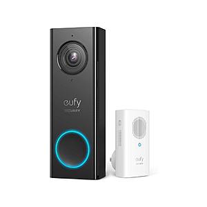 Eufy Security Wi-Fi Video Doorbell, 2K Resolution $80 AC + FS