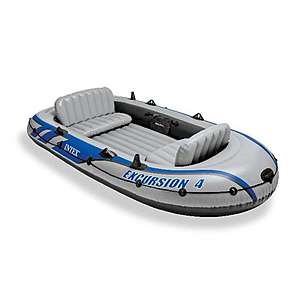 Intex Excursion 4 Person Inflatable Rafting and Fishing Boat Set with 2 Oars - $99.99 + Free Shipping