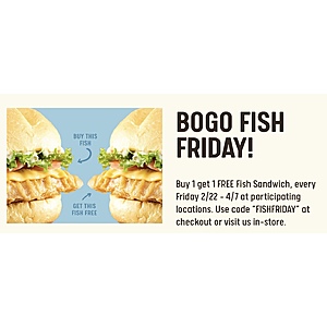 Fish Friday BOGO Fish Sandwich at SmashBurger ( Smash Burger )