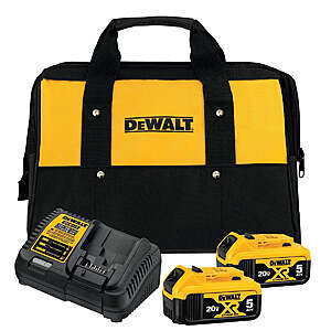DEWALT 2-pack 20V MAX XR Battery, Lithium Ion, 5.0Ah (DCB205-2CK) $109 at Safety Source Supply